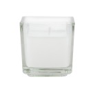 White Citronella Square Glass Votive Candles (12pc/Box)