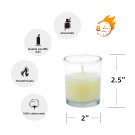 Ivory Round Glass Votive Candles (12pc/Box)