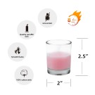 Light Rose Round Glass Votive Candles (96pcs/Case) Bulk