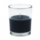 Black Round Glass Votive Candles (12pc/Box)