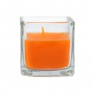 Orange Square Glass Votive Candles (96pcs/Case) Bulk