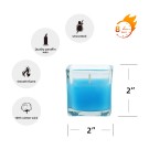Turquoise Square Glass Votive Candles (96pcs/Case) Bulk
