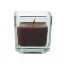 Brown Square Glass Votive Candles (12pc/Box)