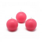 2" Hot Pink Ball Candles (12pc/Box)