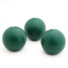 3" Hunter Green Ball Candles (36pcs/Case) Bulk