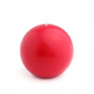 4" Red Ball Candles (12pcs/Case) Bulk