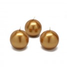 2" Metallic Bronze Gold Ball Candles (96pcs/Case) Bulk