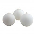 3" White Citronella Ball Candles (6pc/Box)