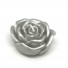 3" Metallic Silver Rose Floating Candles (12pc/Box)