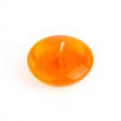3" Clear Orange Gel Floating Candles (6pc/Box)