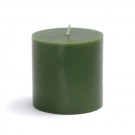 3 x 3" Hunter Green Pillar Candle