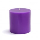3 x 3" Purple Pillar Candles (12pcs/Case) Bulk