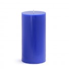 3 x 6" Blue Pillar Candles(12pcs/Case) Bulk