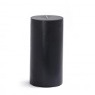 3 x 6" Black Pillar Candles(12pcs/Case) Bulk