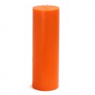 3 x 9" Orange Pillar Candles (12pcs/Case) Bulk