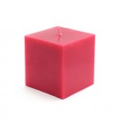 3 x 3" Red Square Pillar Candles