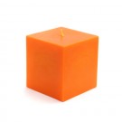 3 x 3" Orange Square Pillar Candles