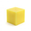 3 x 3" Yellow Square Pillar Candles (12pcs/Case) Bulk
