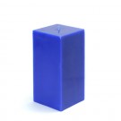 3 x 6" Blue Square Pillar Candle