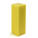 3 x 9" Yellow Square Pillar Candle (12pcs/Case) Bulk