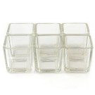 Square Glass Votive Holder (12pc/Box)