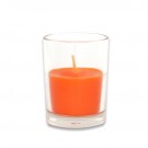 Orange Round Glass Votive Candles (96pcs/Case) Bulk