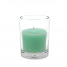 Aqua Round Glass Votive Candles (96pcs/Case) Bulk