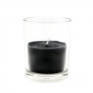 Black Round Glass Votive Candles (12pc/Box)