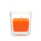 Orange Square Glass Votive Candles (96pcs/Case) Bulk