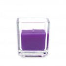Purple Square Glass Votive Candles (96pcs/Case) Bulk
