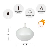 1 3/4 Inch Pearl White Floating Candles (144pcs/Case) Bulk