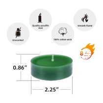 Mega Oversized Hunter Green Tealights (12pc/Box)