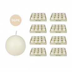 2 Inch Pale Ivory Ball Candles (96pcs/Case) Bulk