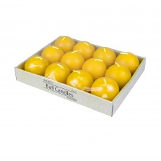 2 Inch Yellow Ball Candles (12pc/Box)