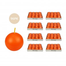 2 Inch Orange Ball Candles (96pcs/Case) Bulk