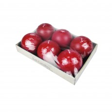 3 Inch Red Ball Candles (6pc/Box)