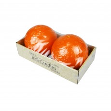 4 Inch Orange Ball Candles (2pc/Box)