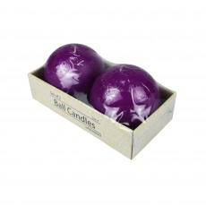 4 Inch Purple Ball Candles (2pc/Box)