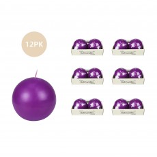 4 Inch Purple Ball Candles (12pcs/Case) Bulk