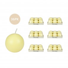 3 Inch Ivory Ball Candles (36pc/Case) Bulk