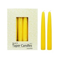 6 Inch Yellow Taper Candles (144pcs/Case) Bulk