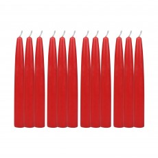 6 Inch Ruby Red Taper Candles (1 Dozen)