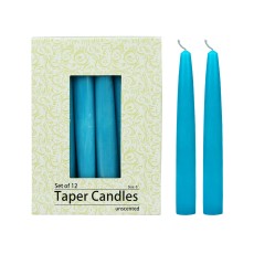 6 Inch Turquoise Taper Candles (144pcs/Case) Bulk