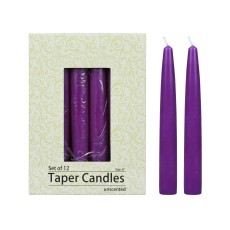 6 Inch Purple Taper Candles (1 Dozen)