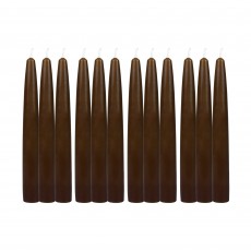 6 Inch Brown Taper Candles (1 Dozen)