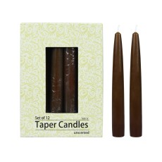 6 Inch Brown Taper Candles (1 Dozen)
