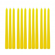10 Inch Yellow Taper Candles (144pcs/Case) Bulk