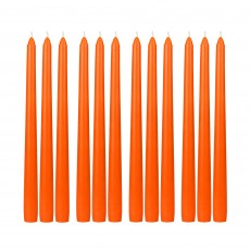 10 Inch Orange Taper Candles (1 Dozen)