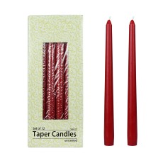 10 Inch Red Taper Candles (144pcs/Case) Bulk