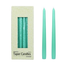 10 Inch Aqua Taper Candles (144pcs/Case) Bulk